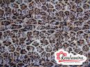Lace fabric printed in polyester